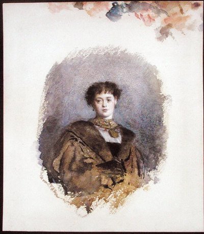 ラ・ベル・イソー（水彩・紙） 作： Philip Hermogenes Calderon