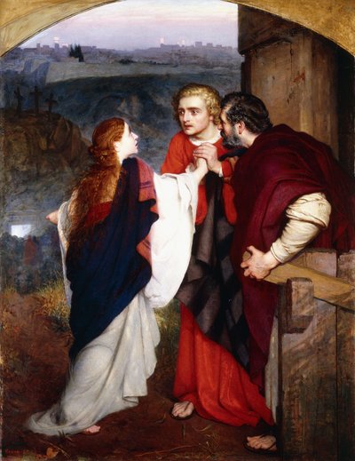 弟子たちへの復活のニュースを伝えるマグダラのマリア、1860 作： Philip Hermogenes Calderon