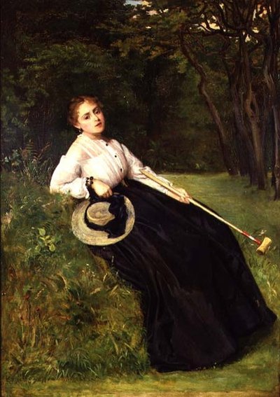 クロケットゲームの後の木陰での休息 作： Philip Hermogenes Calderon
