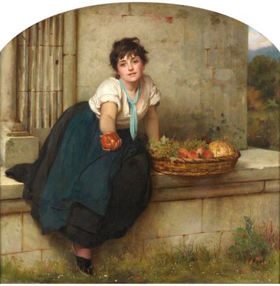 果物売り、1877年 作： Philip Hermogenes Calderon