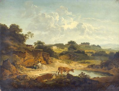 風景（キャンバスに油彩） 作： Philip James de (1740 1812) Loutherbourg
