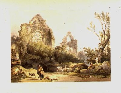 ティンターン・アビー（「イングランドとウェールズのロマンティックで絵になる風景」より 作： Philip James de Loutherbourg