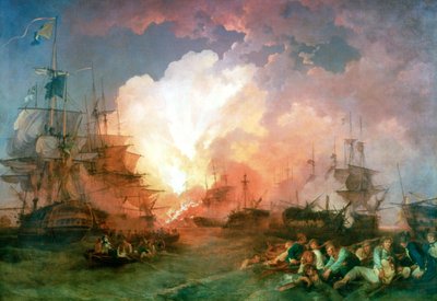 ナイルの戦い、1800 作： Philip James de Loutherbourg