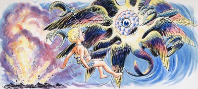 神話の怪物、チャールズ・キングズレー著「The Water Babies」より挿絵 作： フィリップ・メンドーサ