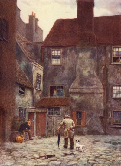 クイーンズヘッドインの裏側、サウスワーク、1884 作： Philip Norman