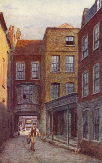 ホワイトホースインのゲートウェイと入り口、フェッターレーン、1898 作： Philip Norman