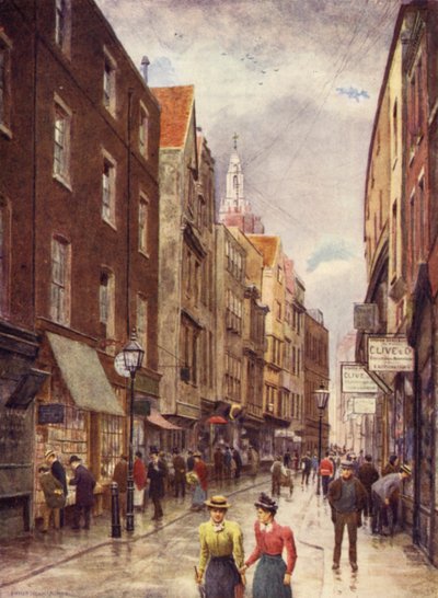 Holywell Street、Strand、西向き、1900 作： Philip Norman