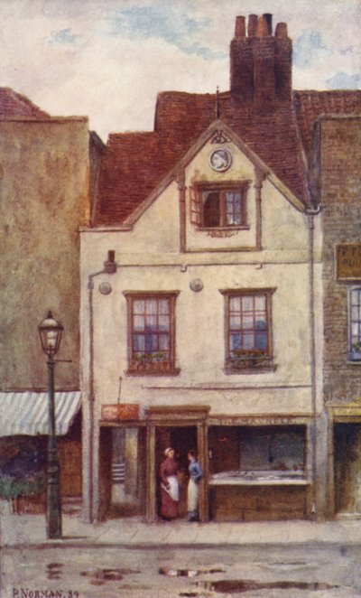 Maunders Fish Shop、チェインウォーク、1887年 作： Philip Norman