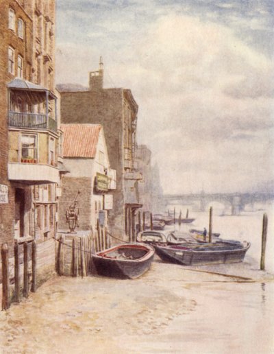 セントポールズピアの古い建物、1894 作： Philip Norman