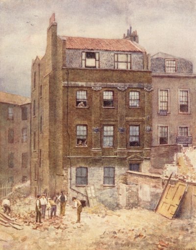 ポーツマスハウス、リンカーンインフィールズの南西コーナー、1904 作： Philip Norman