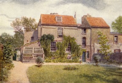 裏庭にあるサンドフォードマナーハウス、1898年 作： Philip Norman