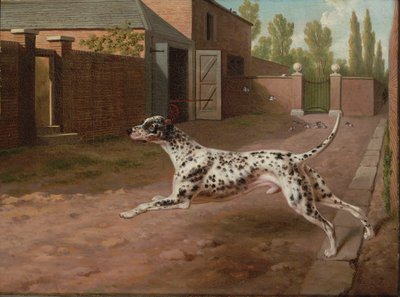 安定した庭で走るダルメション 作： Philip Reinagle