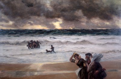 「カーディガン湾」、ウェールズ、c1858-c1902 作： Philip Richard Morris