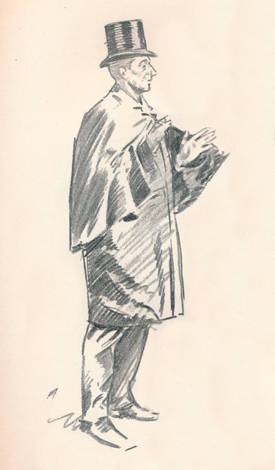 フィルメイによる鉛筆画のスケッチ、19世紀1903-1904 作： Philip William May