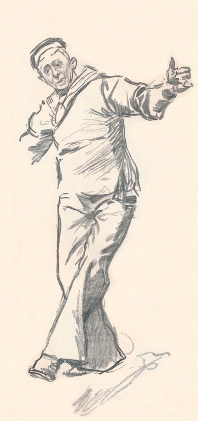 フィルメイによる鉛筆画のスケッチ、19世紀1903-1904 作： Philip William May