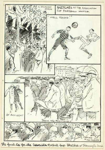 サッカー協会杯でのスケッチ 作： Philip William May