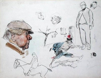 習作、1894年頃（紙にペン、インク、水彩画 作： Philip William May
