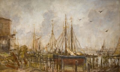 造船所、サセックス州ショアハム、1926 年。 作： Philip Wilson Steer