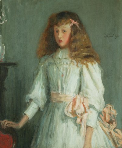 白いドレスの少女 作： Philip Wilson Steer