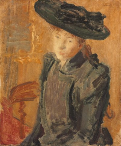 大きな帽子をかぶった少女 作： Philip Wilson Steer