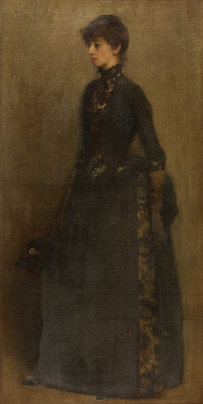 グレイの女性：モンゴメリー夫人（キャンバスに油彩） 作： Philip Wilson Steer