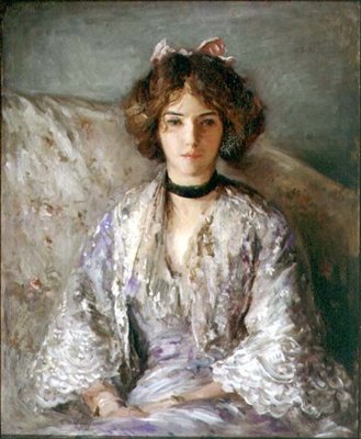 ミス・エセル・ワーウィックの肖像（油彩・キャンバス） 作： Philip Wilson Steer