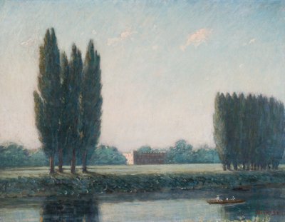 川からのシオンハウス、1894年頃（キャンバスに油彩） 作： Philip Wilson Steer