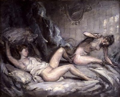 The Pillow Fight」（油彩・キャンバス） 作： Philip Wilson Steer