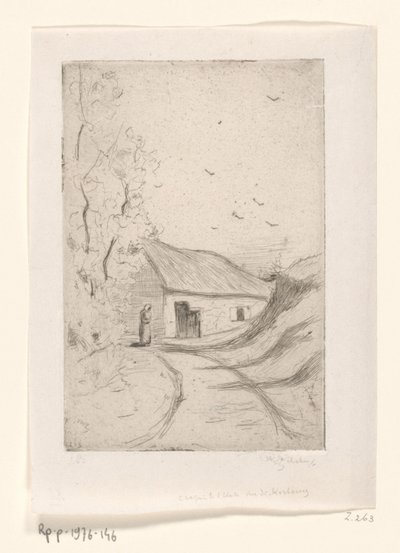 田舎道の家 Chaumière a Vleurgat (Bruxelles) (原題) 作： Philip Zilcken (signed by artist)