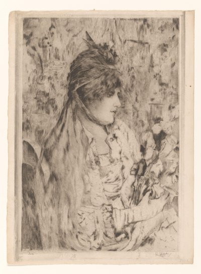 花束を持つ女性 La Bête à Bon Dieu (原題) 作： Philip Zilcken (signed by artist)
