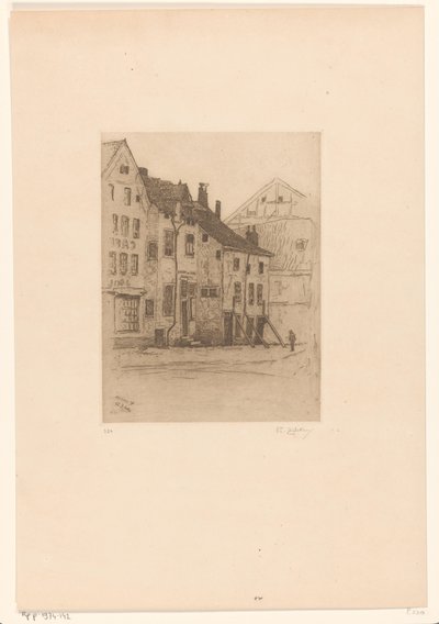 ヴェルヴィエのヴェルト広場の古い家屋 Vieilles maisons, Place Verte (Verviers) (原題) 作： Philip Zilcken