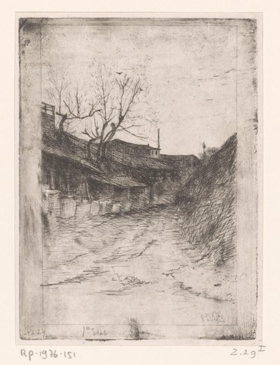 建物や木々を通り過ぎる道 La Bievre (原題) 作： Philip Zilcken