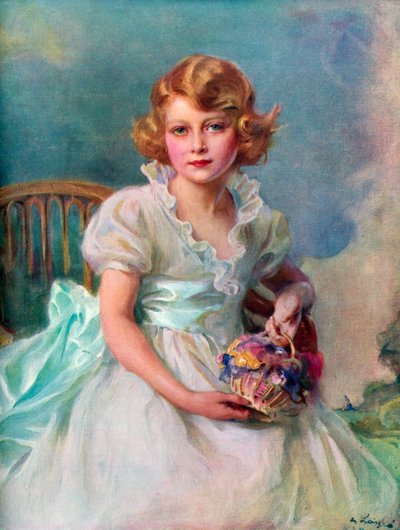 エリザベス王女、1926年、連邦王国の女王、1937年。 作： Philip de László