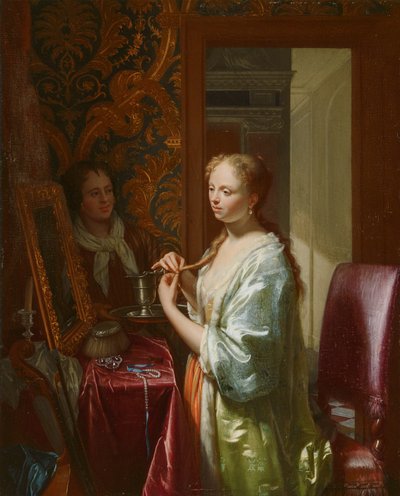 彼女のトイレでの女性、1720年頃 作： Philip van Dijk