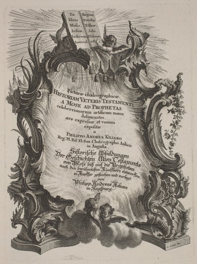 旧約聖書と新約聖書の歴史の銅版画 作： Philipp Andreas Kilian after Various Artists, Johann Michael Wagner