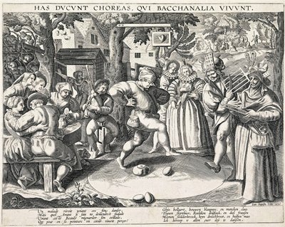 エッグダンス、c. 1580年。 作： Philipp Galle