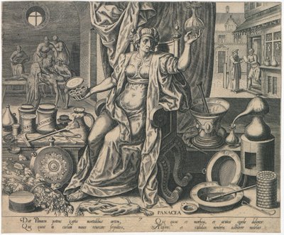 万能薬、1574年。 作： Philipp Galle