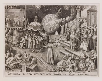 7つの美徳、1560年からのTemperantia Temperance。 作： Philipp Galle