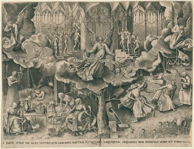 賢明な処女と愚かな処女のたとえ話、1570年。 作： Philipp Galle