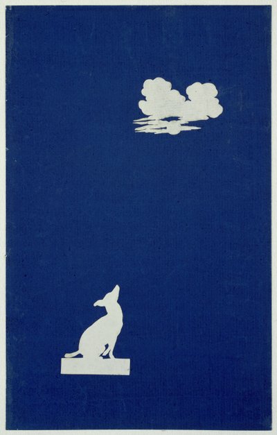 月に吠える犬（紙にコラージュ） 作： Philipp Otto Runge