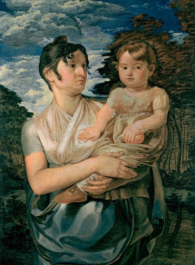 ポーリーンルンゲと2歳の息子、1807 作： Philipp Otto Runge