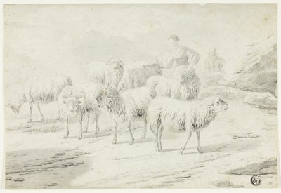 羊飼いと羊 作： Philipp Peter Roos