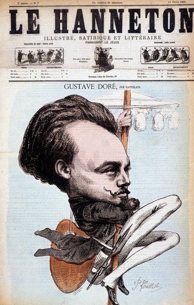 ギュスターヴ・ドレフランスの製図家・画家（1832～1883年）。カテリーヌの漫画。The Hanneton 1868年。 作： Philippe Auguste Cattelain
