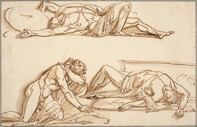 アキレスとパトロクロス 作： Philippe Auguste Hennequin