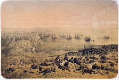 クリミア戦争（1853-1856）：1854年09月20日のアルマの戦い。イラスト 作： Philippe Benoist