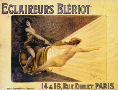 Bleriot ヘッドランプの広告、c1905 作： Philippe Chapellier
