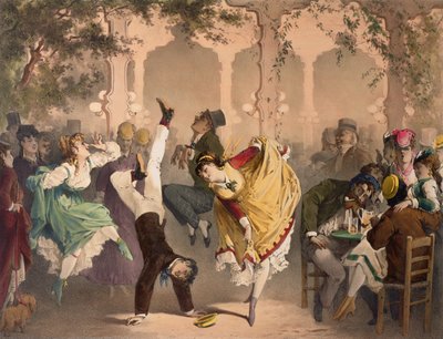 Le Quadrille a Bullier（カラーリトグラフ版 作： Philippe Jacques Linder
