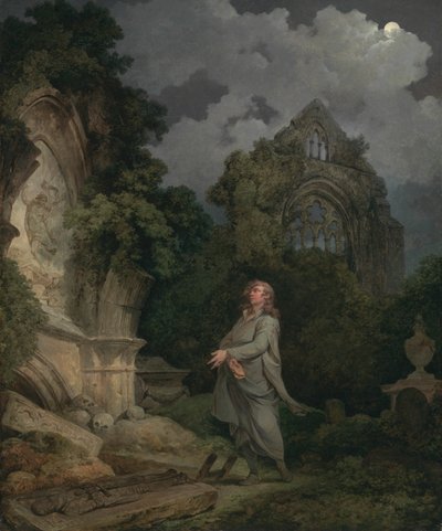 Um filósofo em um cemitério enluarado 作： Philippe Jacques de Loutherbourg