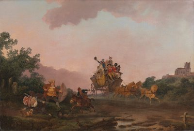 コーチの歓楽者 作： Philippe Jacques de Loutherbourg