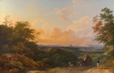 The Evening Coach, ロンドン・イン・ザ・ディスタンス 作： Philippe Jacques de Loutherbourg